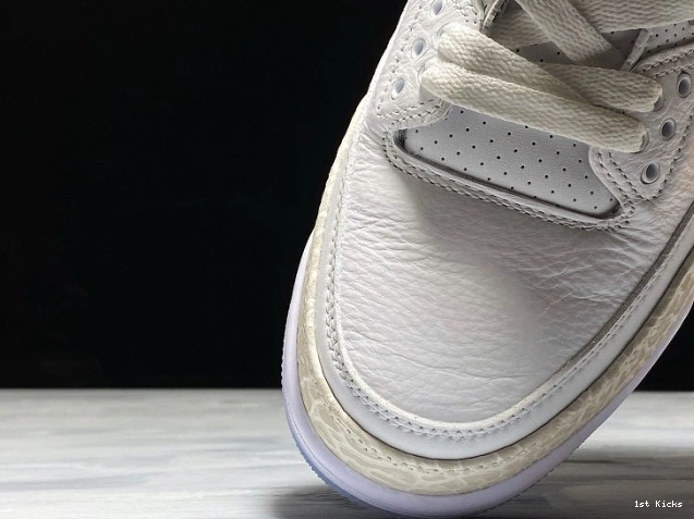 Triple White Retro Air Jordan 3 136064-111 0712